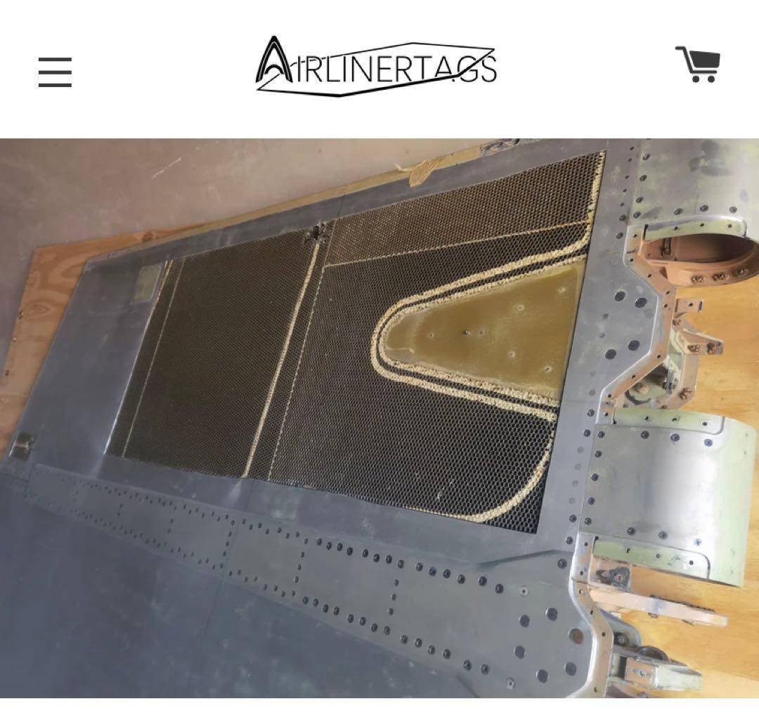 超音速旅客機 コンコルド 垂直尾翼 タグ 六角形 裏彫刻 英国航空 実機 飛行機