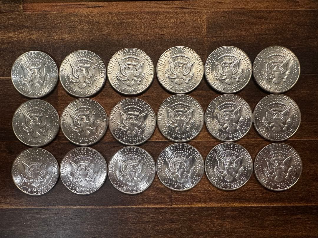 1967年 ケネディ半ドル 18枚