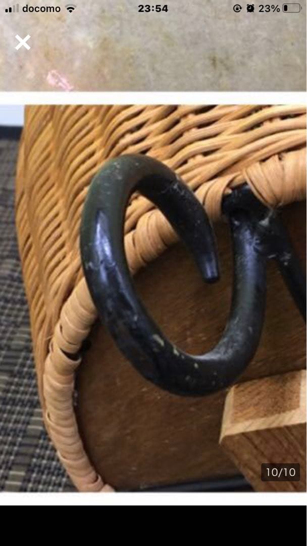 ヴィンテージ♦️高級ラタン♦️アイアンデザイン♦️長物収納 傘立て ゴミ箱に♦️送料込