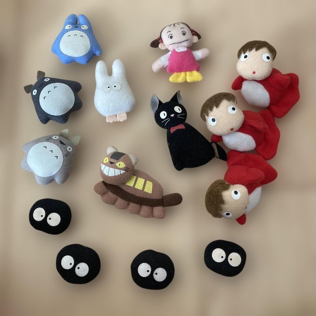 となりのトトロネコバス等 ぬいぐるみマグネットセット 14体　平成レトロ　レア