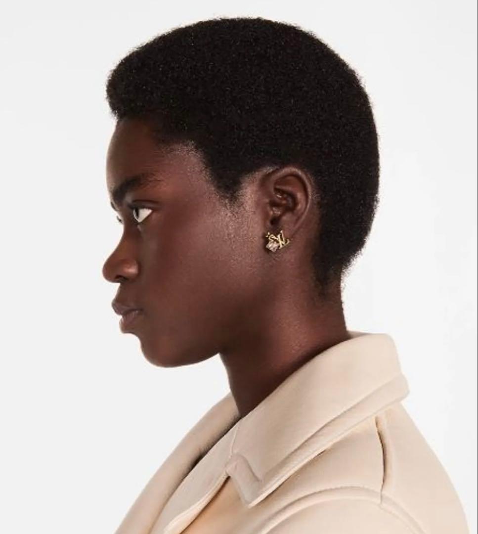 ルイヴィトンゴールド 花モチーフ ピアス(両耳用)