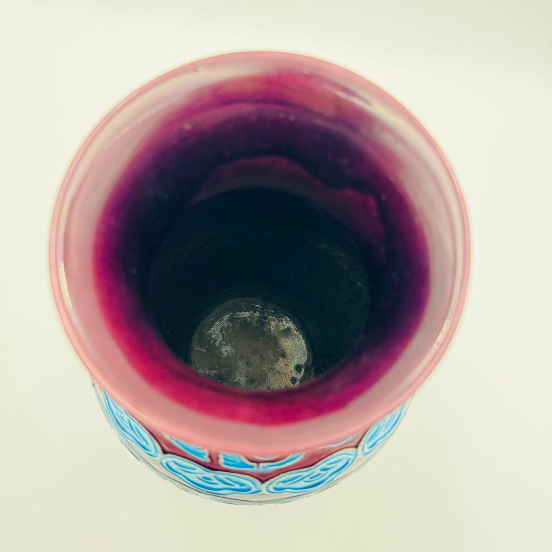 【紀州御庭焼　偕楽園寿ノ字花生　花瓶】骨董　アンティーク　インテリア