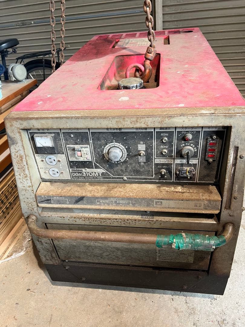 愛知県手渡し希望新ダイDGW310MT 防音型ディーゼルエンジン発電機兼用溶接機
