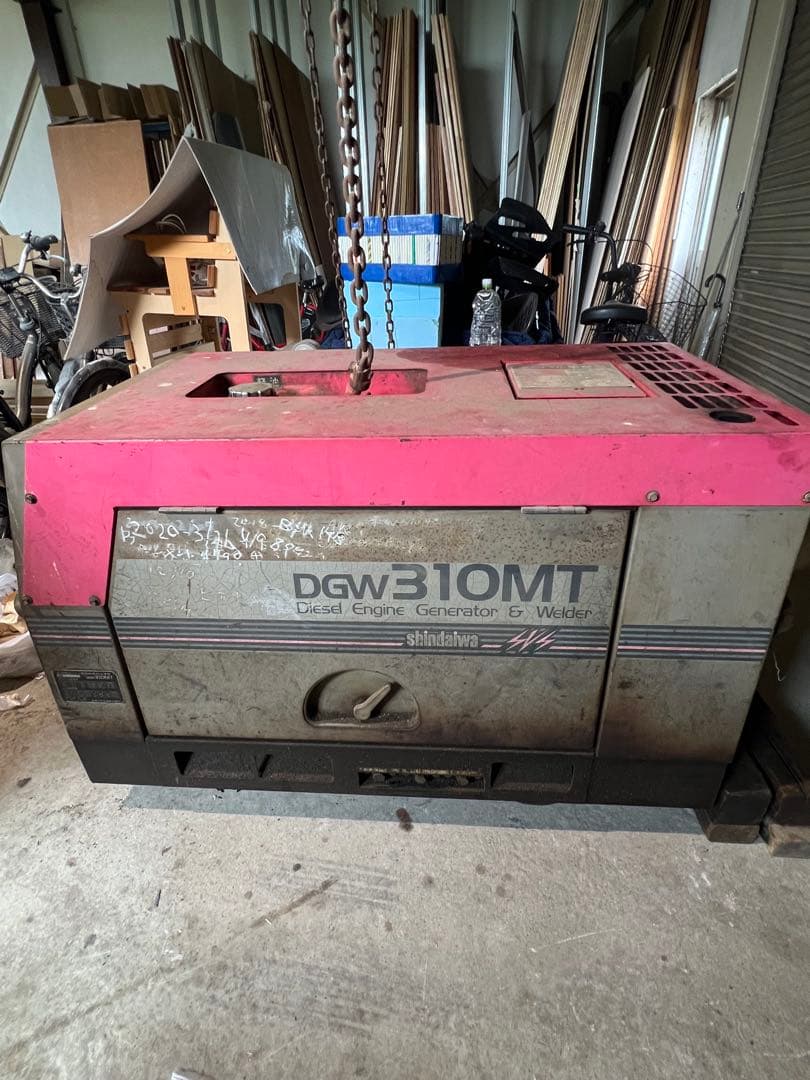 愛知県手渡し希望新ダイDGW310MT 防音型ディーゼルエンジン発電機兼用溶接機