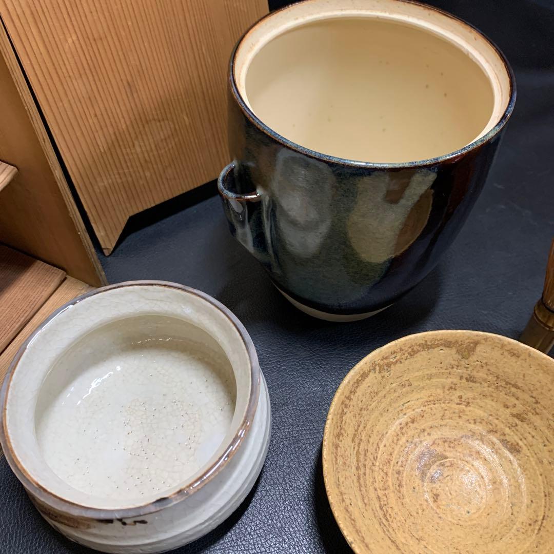 茶箱　茶道具セット　古物　歴史　棗　茶碗　水差し　茶灼　銘有