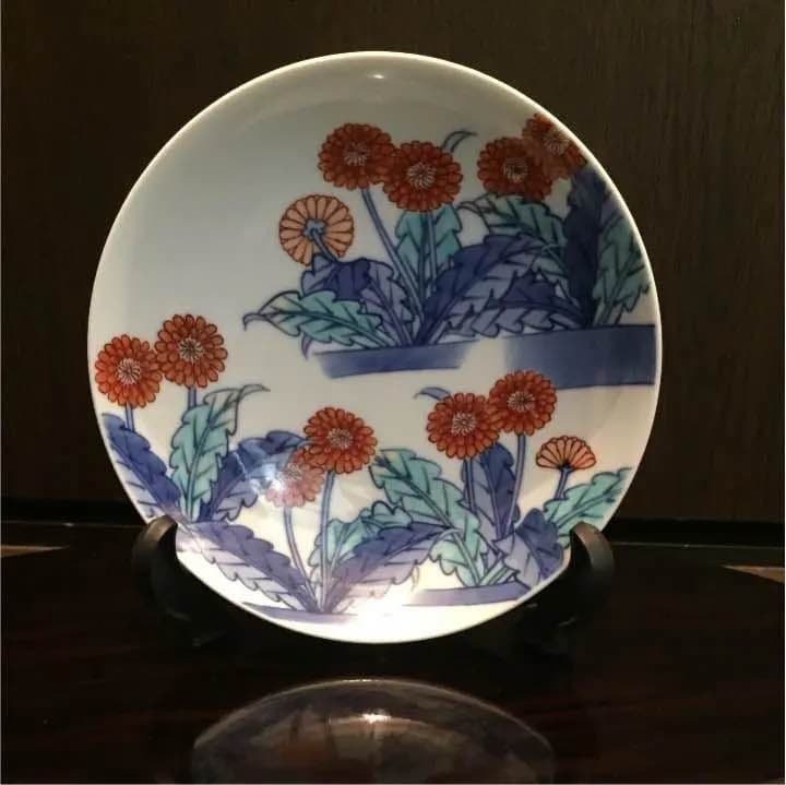 色絵 蒲公英文様