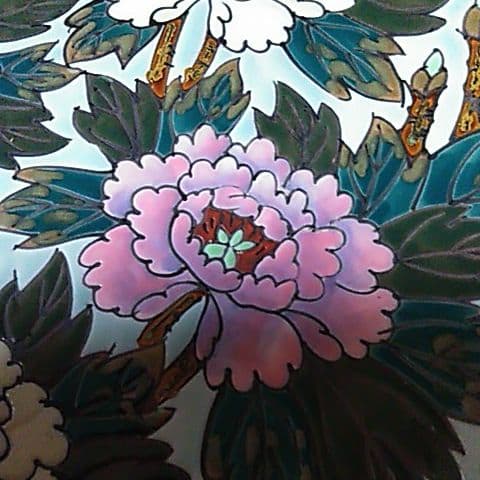 １１５１東大寺記念額皿 秀峰 箱の裏に東大寺北河原 公 典師 の染筆あり