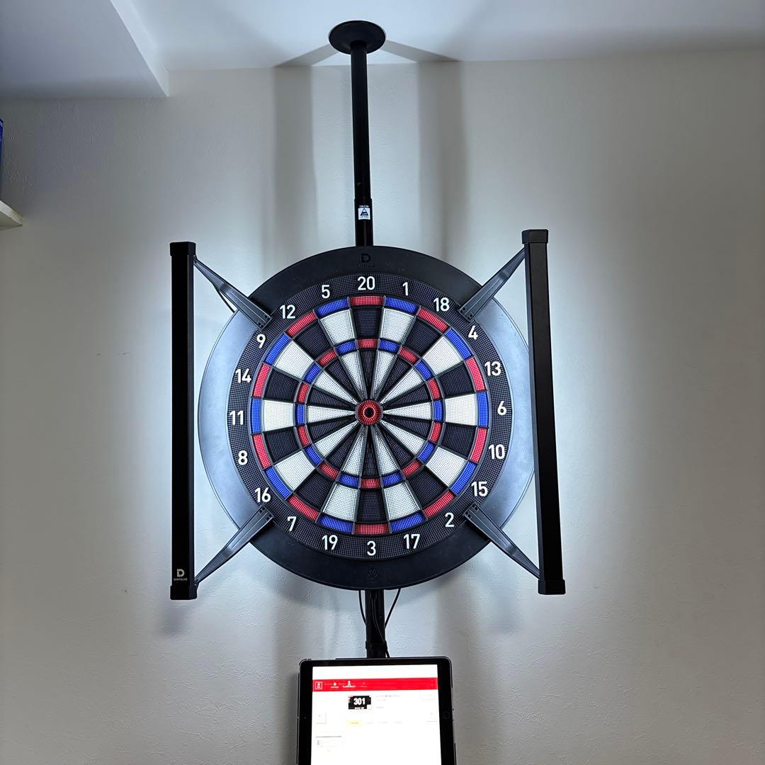 引取限定４点セット ダーツライブホーム　ポール　LEDライト　スローマット