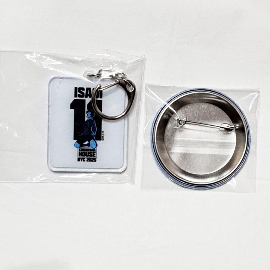 ブルーロック USA 缶バッジ 限定アート 両面キーチェーン