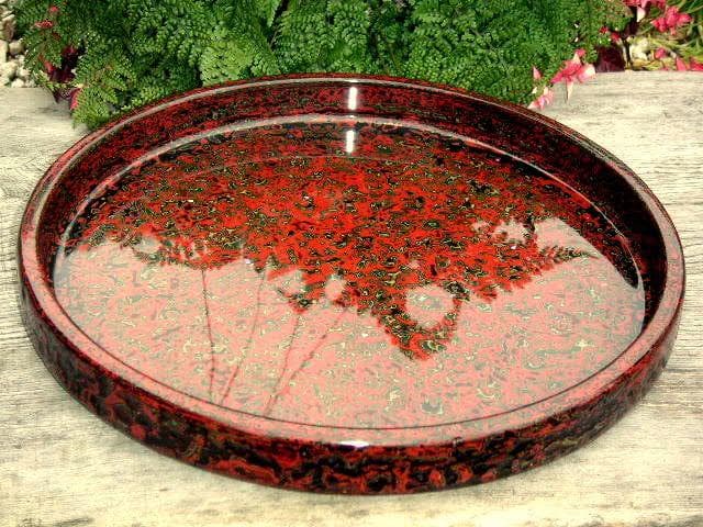 ♥未使用　若狭塗　お盆　φ３３５ｍｍ