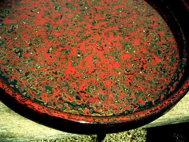 ♥未使用　若狭塗　お盆　φ３３５ｍｍ