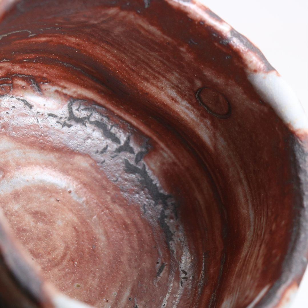 加藤唐九郎作 鬼志野茶碗 茶道具 共箱共布　SB854　DK1