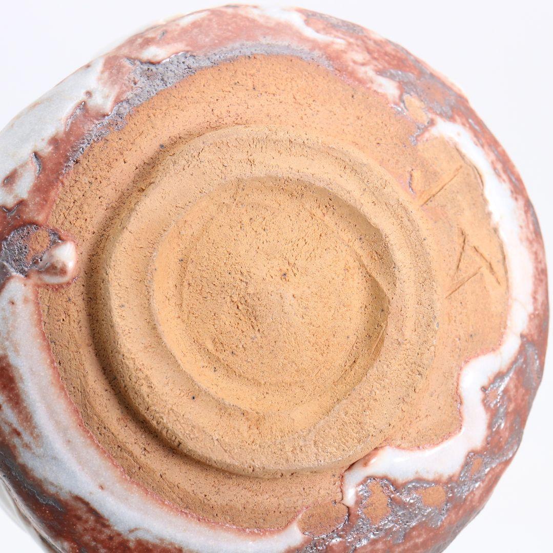 加藤唐九郎作 鬼志野茶碗 茶道具 共箱共布　SB854　DK1