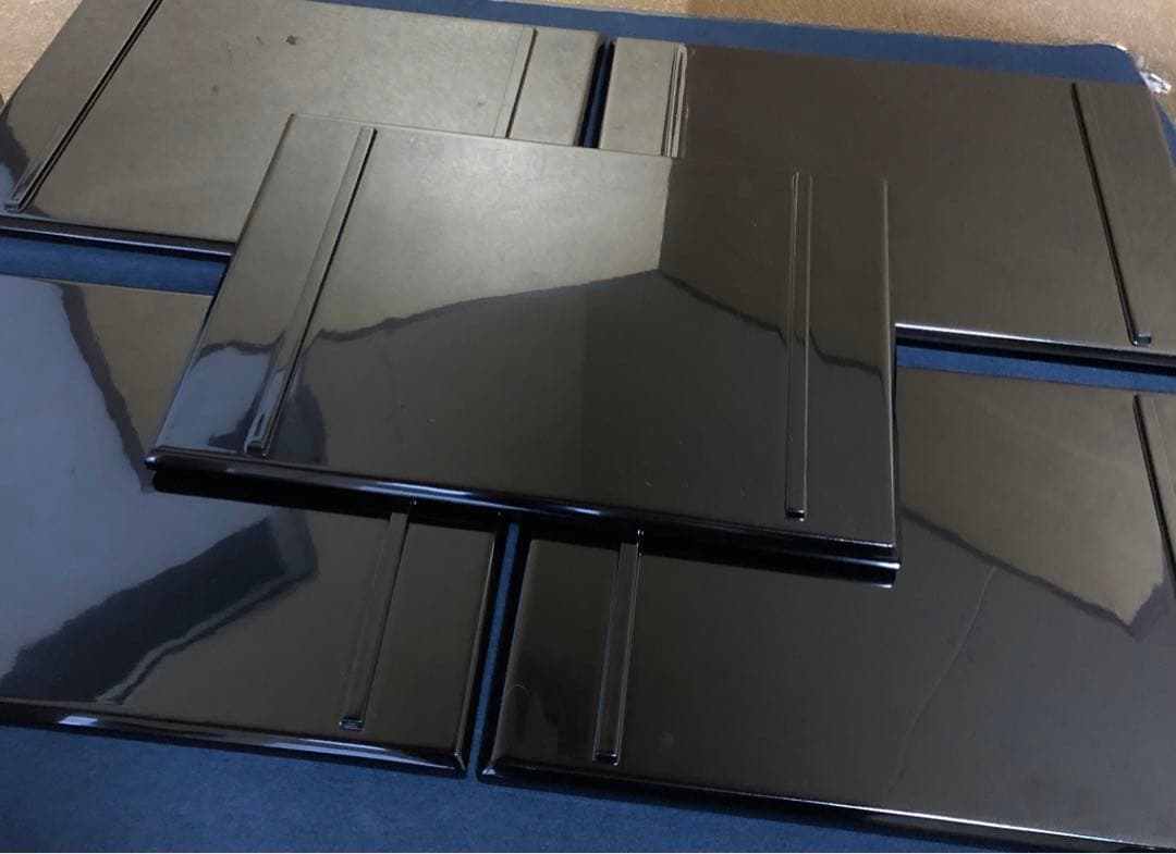 《R》輪島塗 溜塗 卓上膳5客 林漆器店 共箱　251225か3