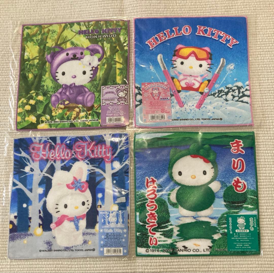 未使用ハローキティの御当地ミニタオル、44枚セット　限定品　激レア有