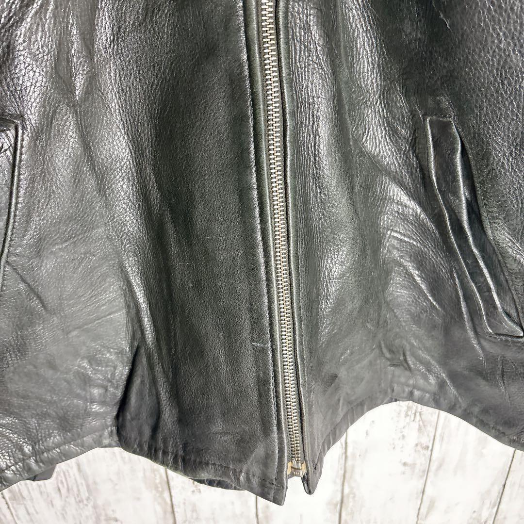 90s schott ショット シングルライダース レザージャケット 古着□