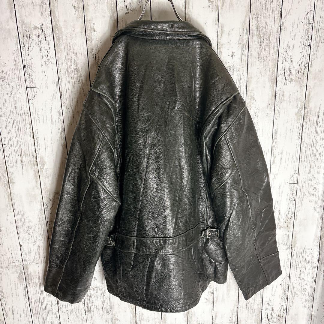 90s schott ショット シングルライダース レザージャケット 古着□