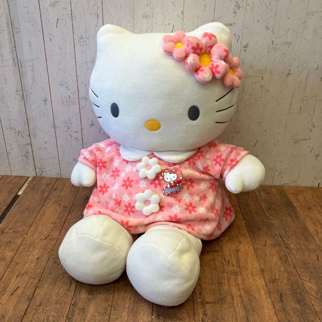 サンリオ ハローキティ キティちゃん ぬいぐるみ グッショ ビック 大型 花柄