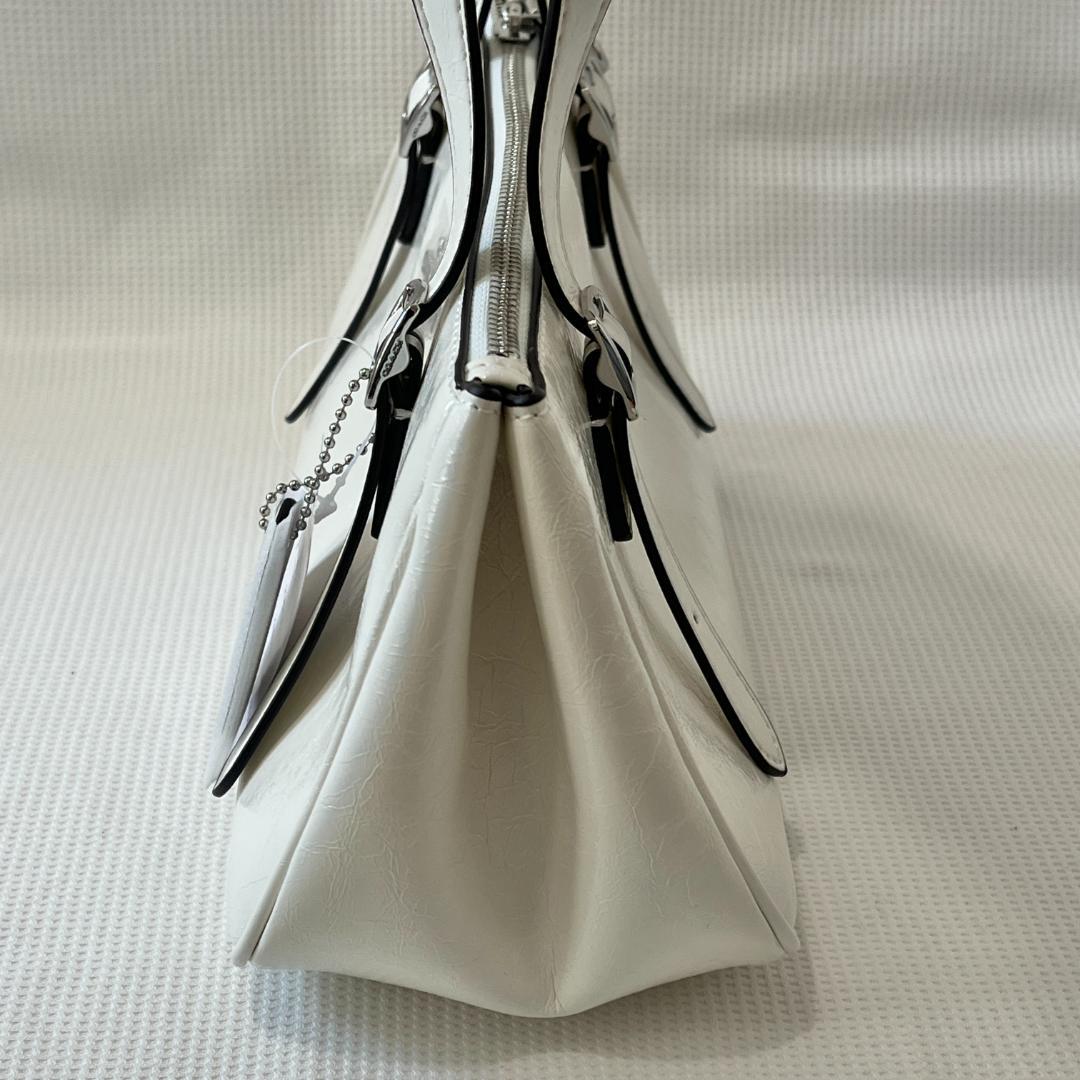 未使用 COACH コーチ アッシャー ショルダー バッグ ホワイトベージュ