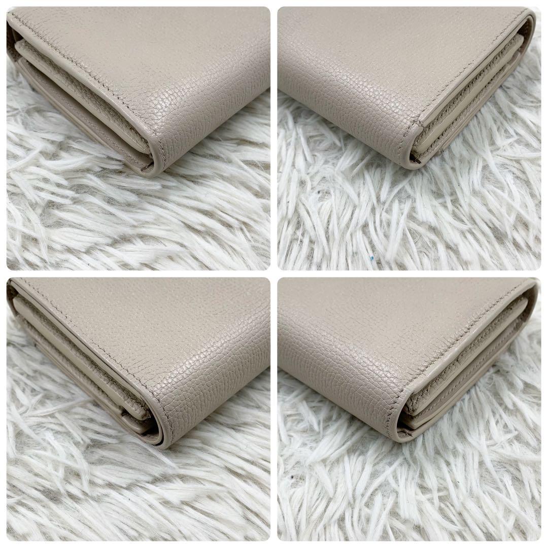 【✨極美品 現行✨】ロエベ アナグラム コンパクトフラップウォレット ベージュ