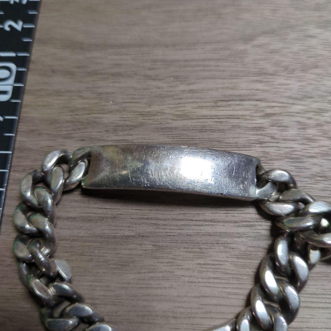 IDプレートシルバー ブレスレット 重量級 ノーブランド