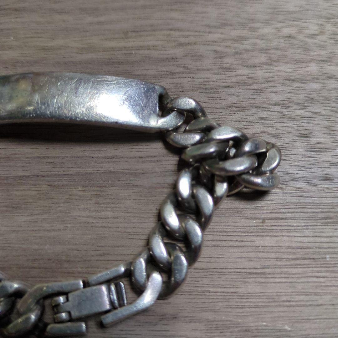 IDプレートシルバー ブレスレット 重量級 ノーブランド