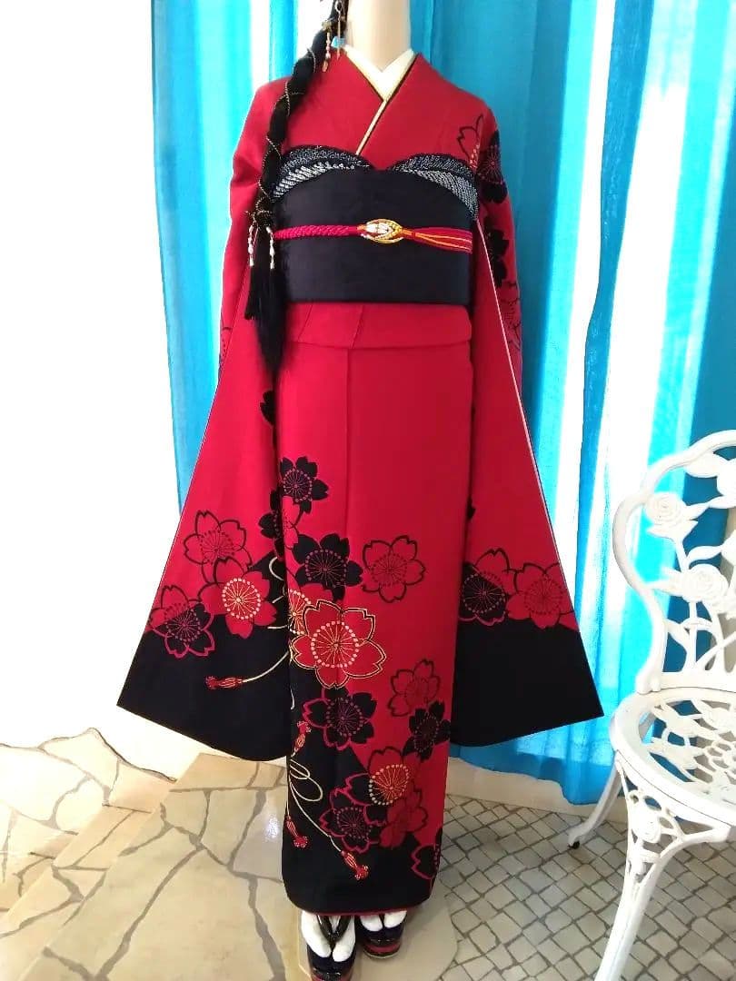 振袖フルセット、京都きもの友禅振袖、重ね衿帯揚げ帯締め、袋帯、襦袢、ガード加工