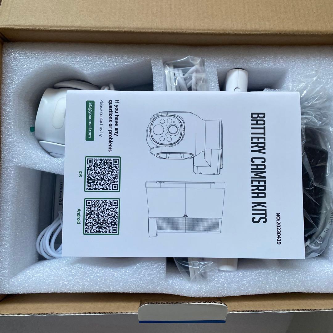 防犯カメラ 屋外 ソーラー 360° ソーラー 2台セット 400万画素