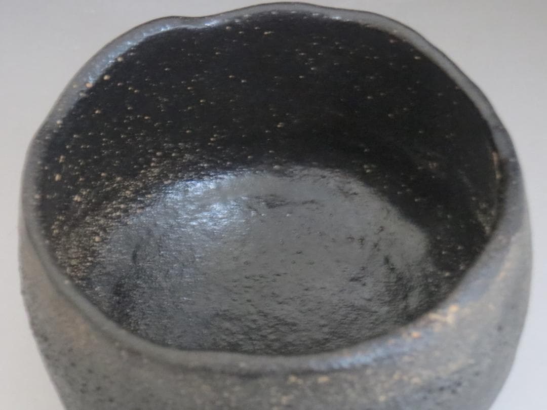 佐々木昭楽　光悦写　黒茶碗　茶道具　茶碗