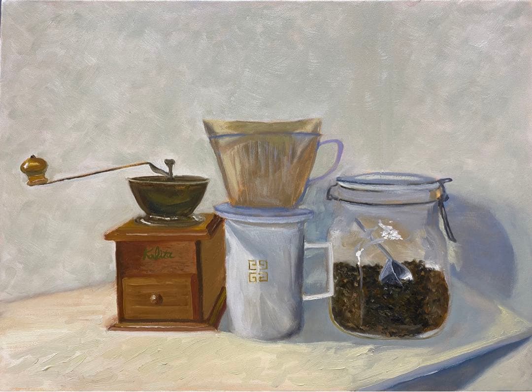 coffee 油彩画 P8