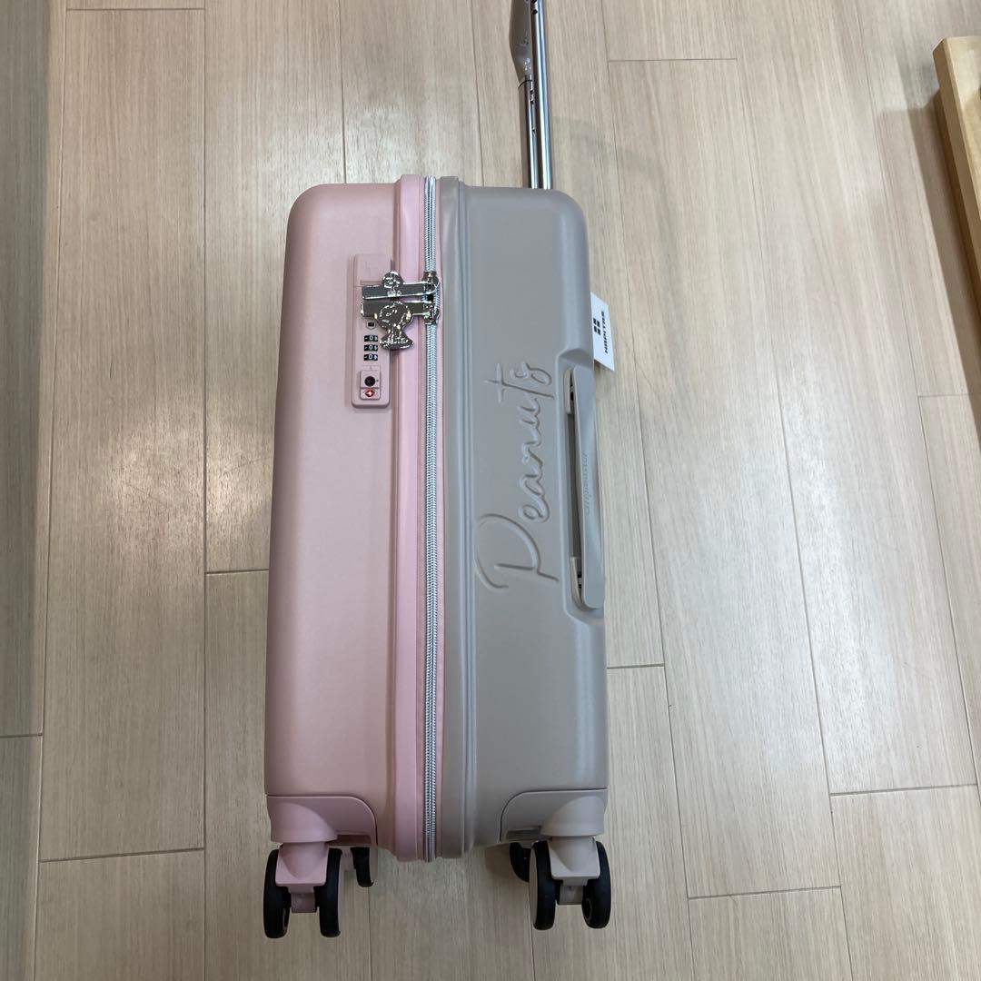 スヌーピー キャリーケース ピンクグレー