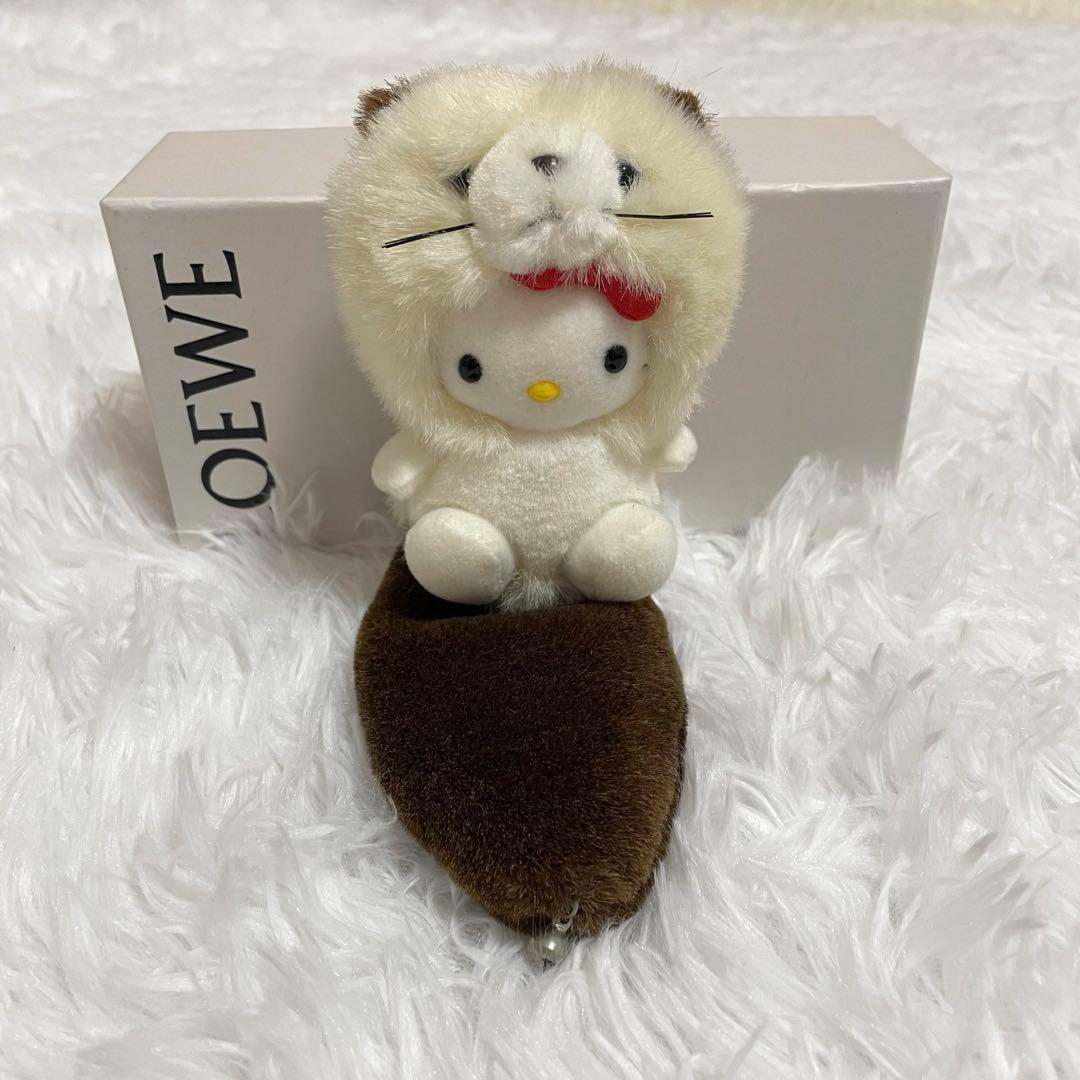 ハローキティ　2002年製 ハローキティのしっぽ倶楽部 キーホルダー 冬季限定