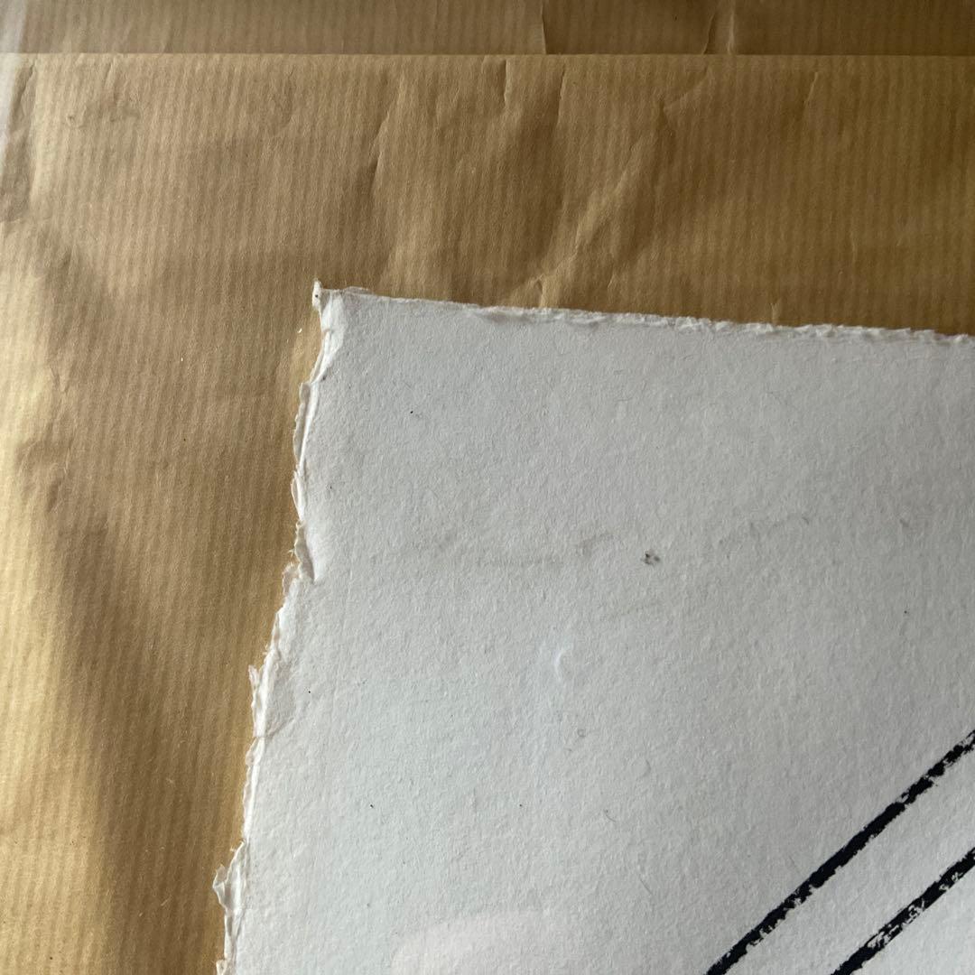 ラッセン 毛筆スケッチ(オリジナル原画)ドローイング　直筆サイン有　イルカの親子