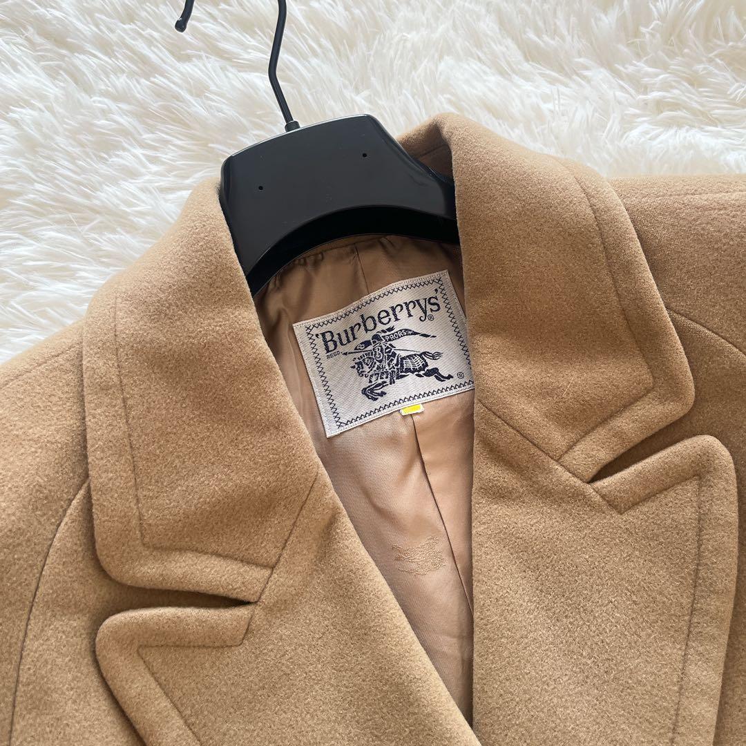 美品　バーバリー　カシミヤコート　ダブル　チェスターコート　キャメル