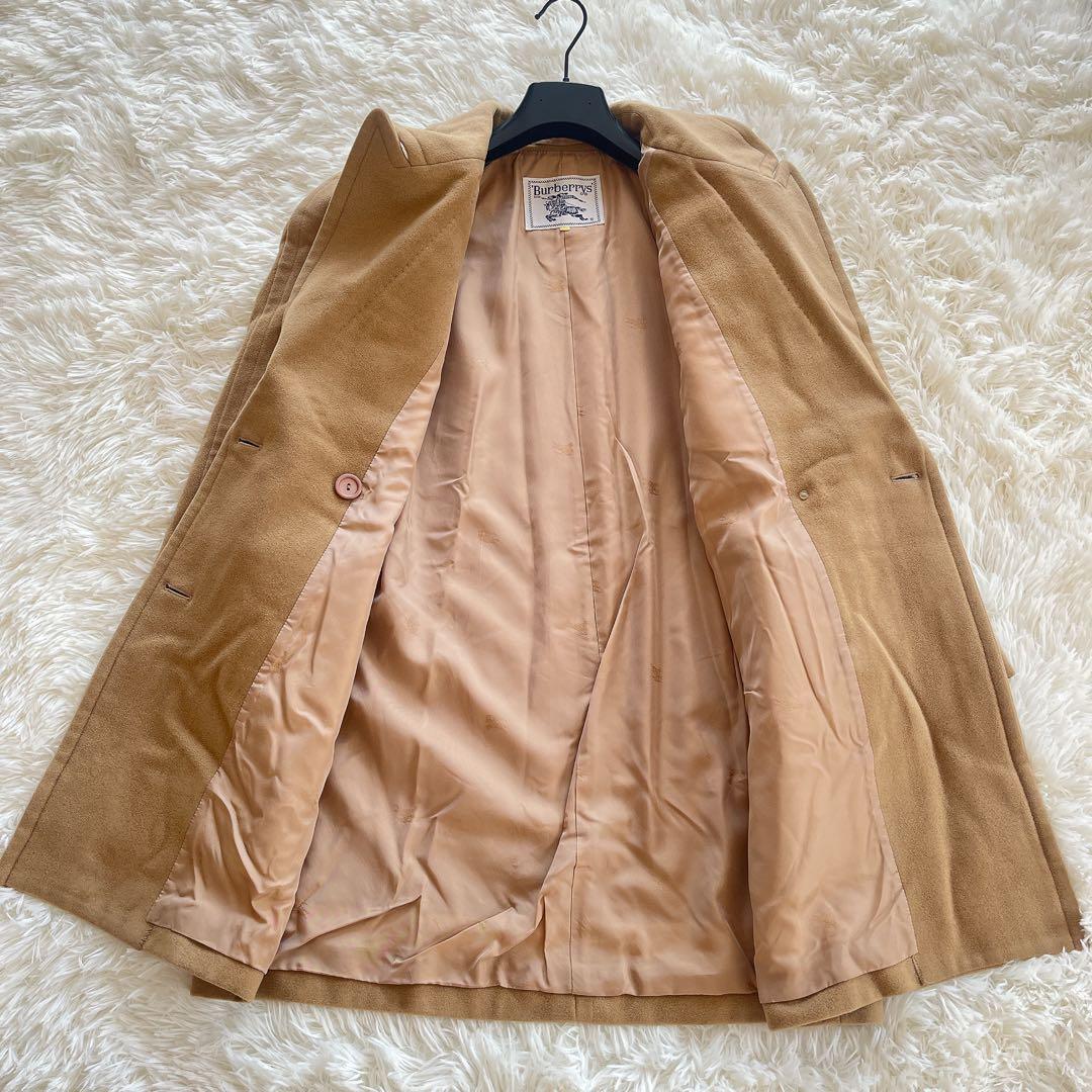 美品　バーバリー　カシミヤコート　ダブル　チェスターコート　キャメル