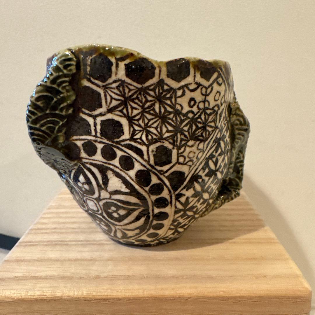 山口真人　織部琳派　ぐい呑　入手困難