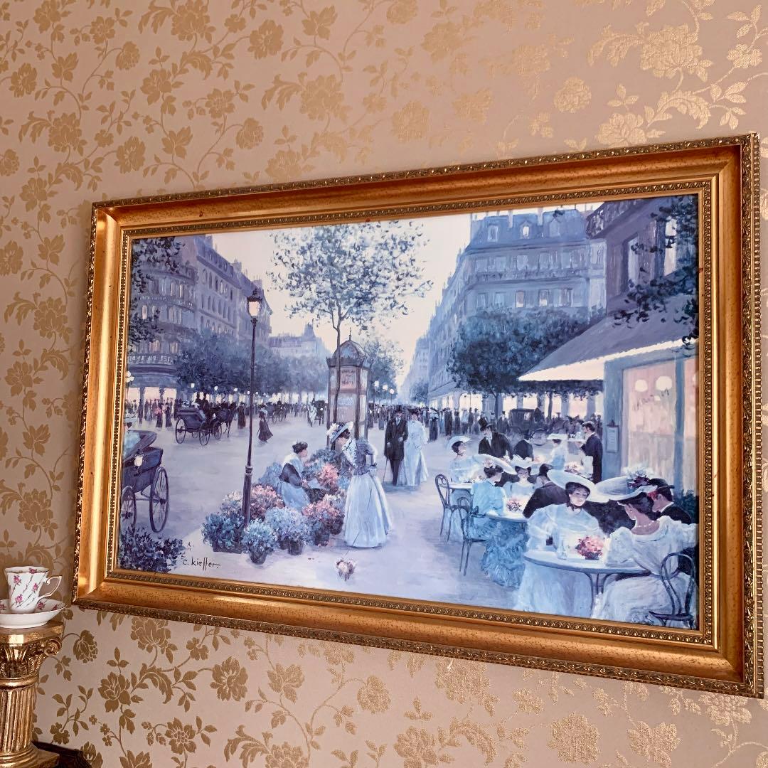 イタリアDemain 絵画 c.kieffer \"AN EVENING OUT\"