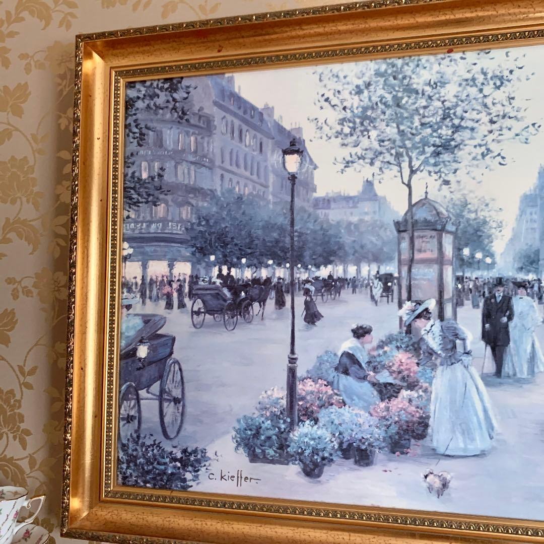 イタリアDemain 絵画 c.kieffer \"AN EVENING OUT\"