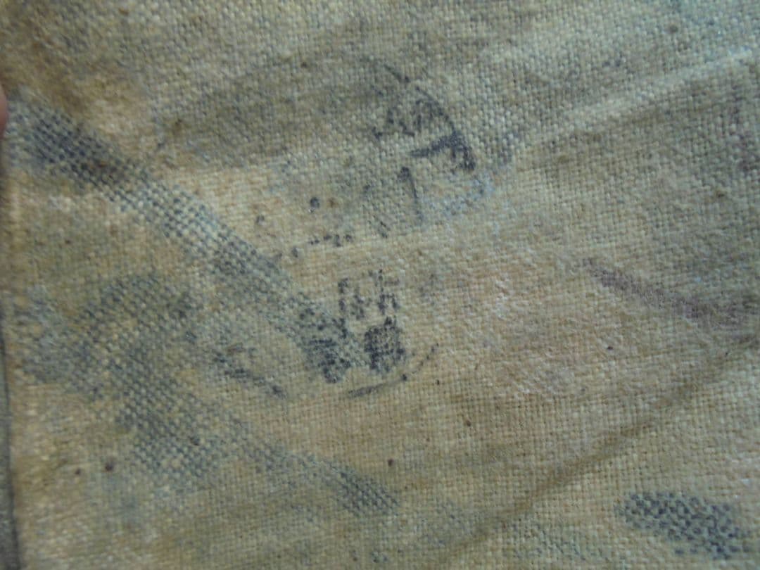 AKａ6478　中国？　米耕　肉筆　掛軸マクリ　裏印あり