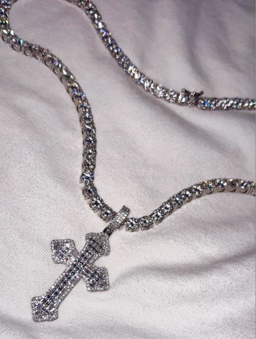 Baby Trax モアサナイトネックレス 5mm 46cm