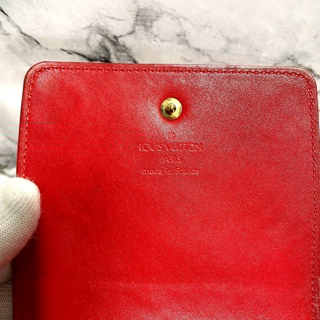 ルイヴィトン　ウォーカーウォレット　レッド