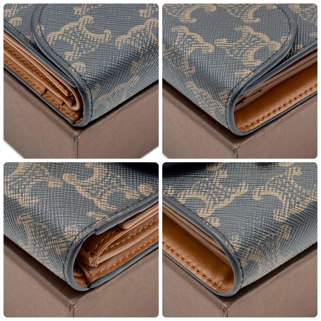 使用わずか❣️ セリーヌ トリオンフ コンパクト ブラウン 財布 P33