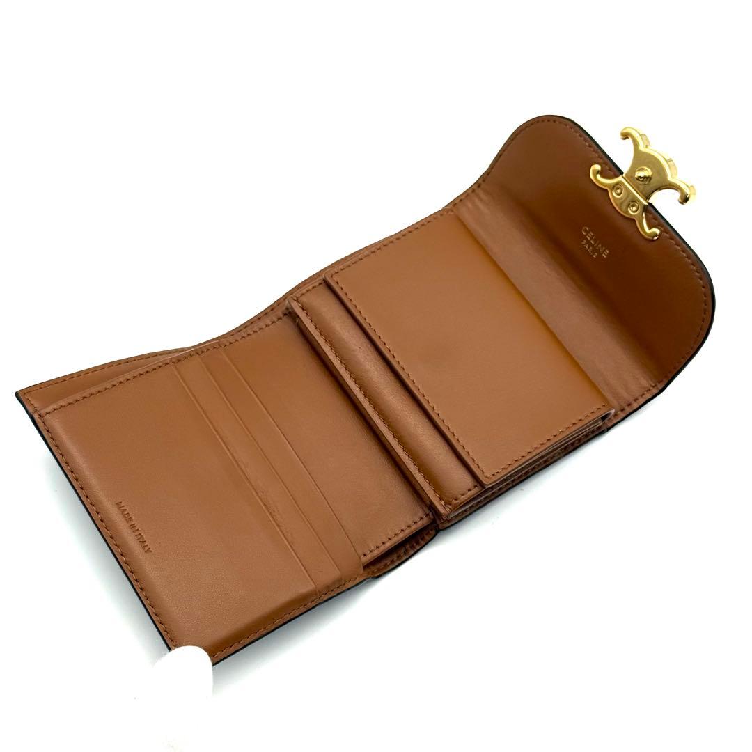 使用わずか❣️ セリーヌ トリオンフ コンパクト ブラウン 財布 P33