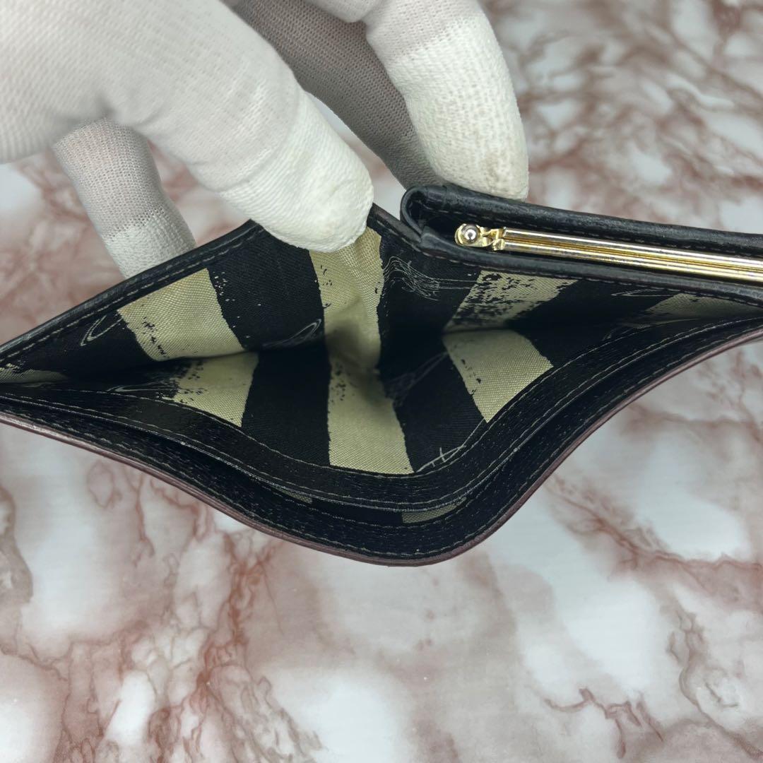 【極美品】Vivienne Westwood ガマ口三つ折り財布 ブラック40