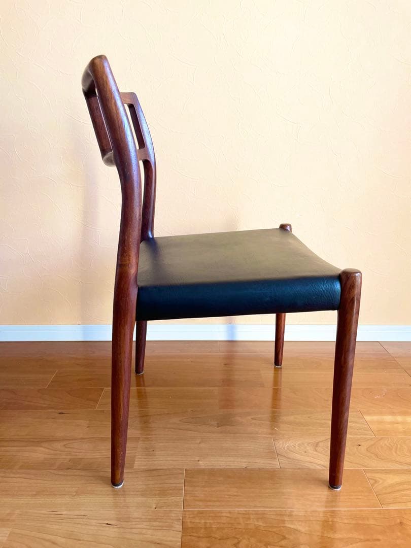 傷有りダイニングチェア デンマークニールス・モラーチーク材 椅子大塚家具リペア②
