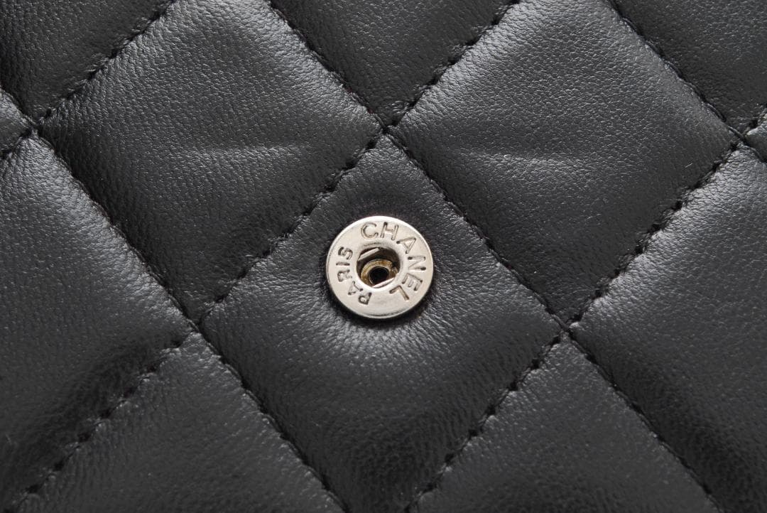 CHANEL マトラッセ コンパクトウォレット カードケース ブラック