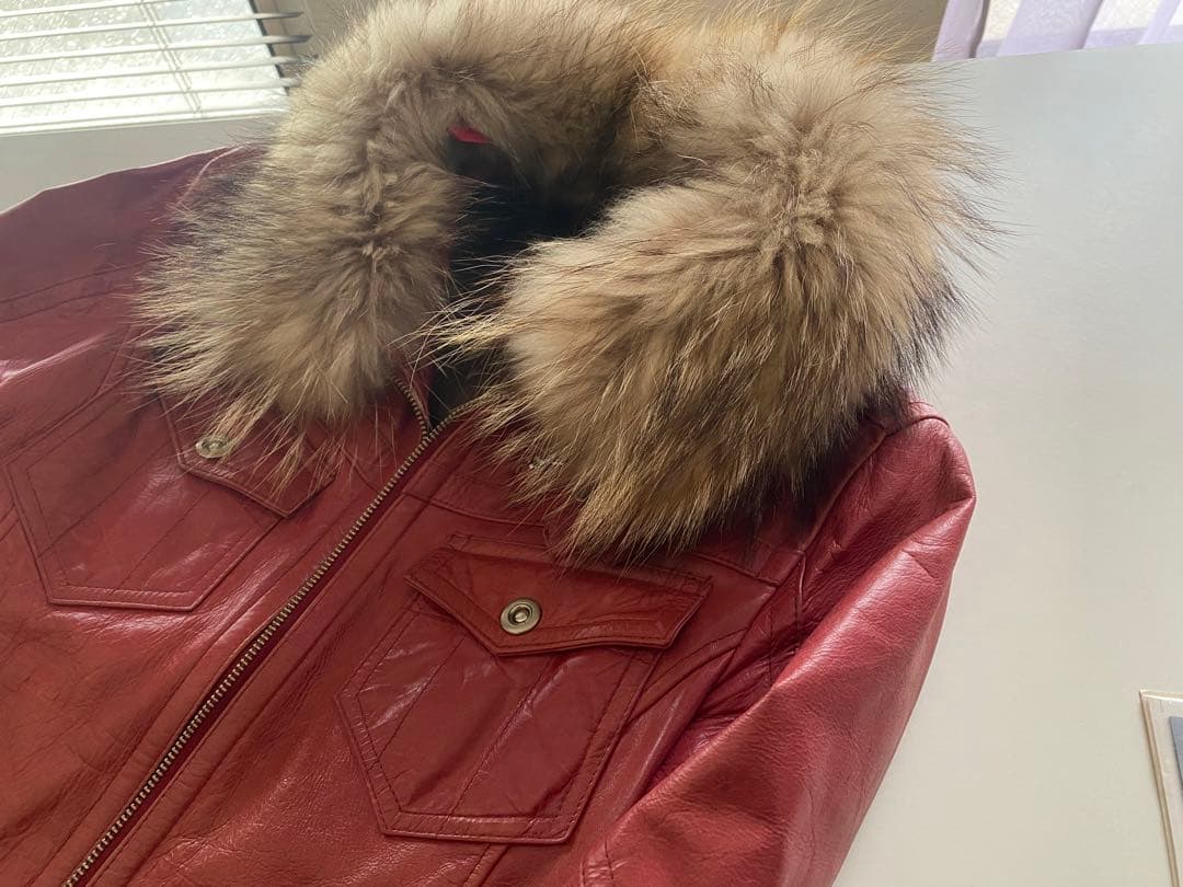 A.S.M 水牛革レザーライダースブルゾン