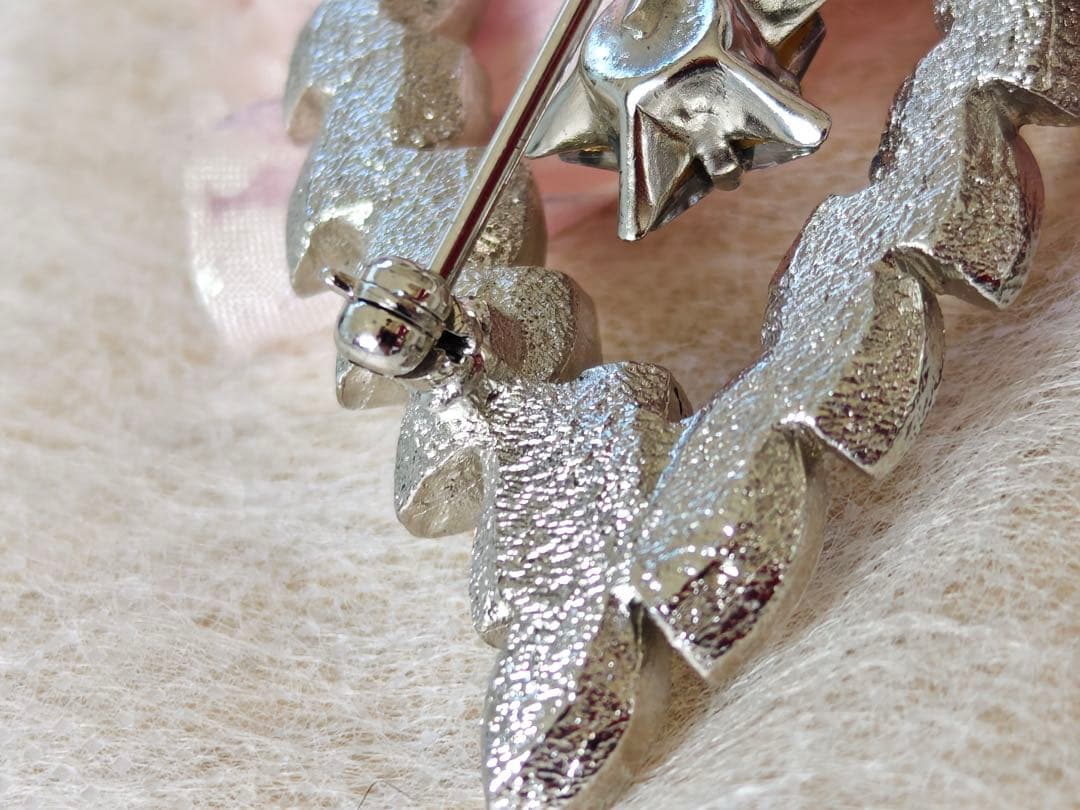 未使用 クリスチャン ラクロワ アンティーク フラワー スワロ ブローチ 希少