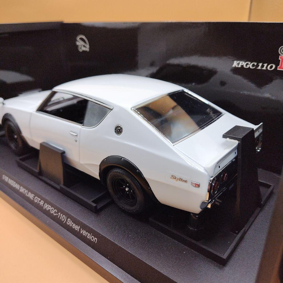 京商1/18 スカイライン2000GTR ケンメリ　ホワイト　ワイドホイール