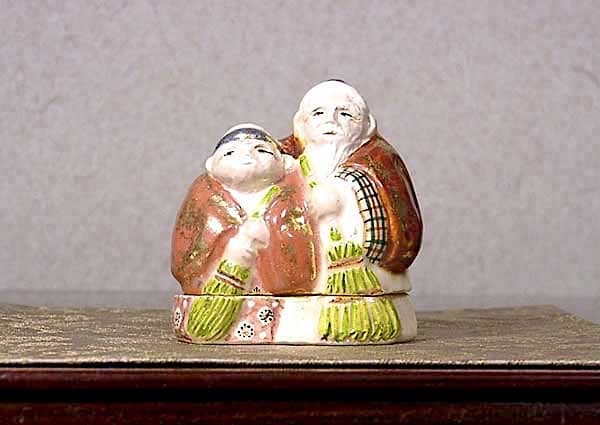 京焼・清水焼　清水六兵衛（窯）作　高砂　香合　共箱　無傷　保証。